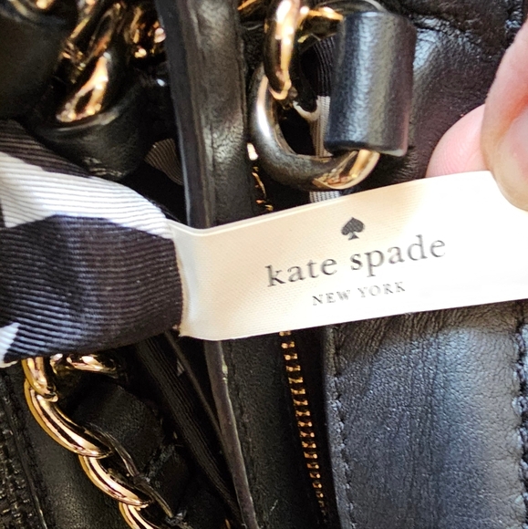 Kate Spade Black Veranda Place Woven Leather Maryanne Satchel Handbag EUC - Picture 4 of 14